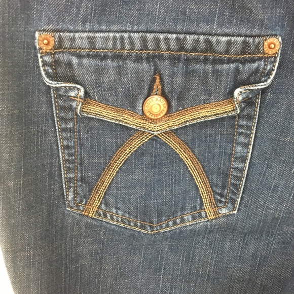 Cute Eddie Bauer cotton, decorated pocket jeans - Picture 7 of 8